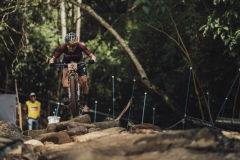 Laura Stigger performs at UCI XCO World Cup in Petropolis, Brazil on April 10, 2022